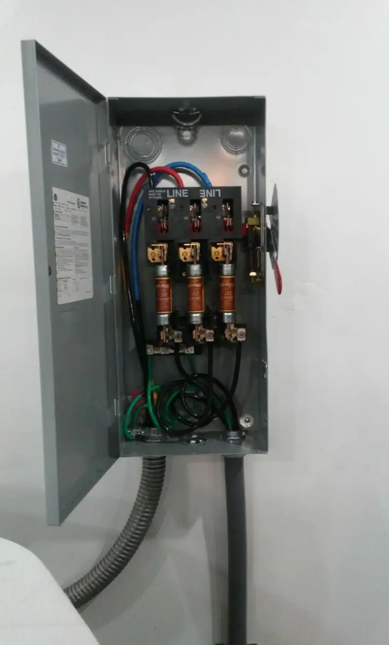 Three-phase disconnect switch installed for Electrical Wiring & Rewiring in Sand Lake